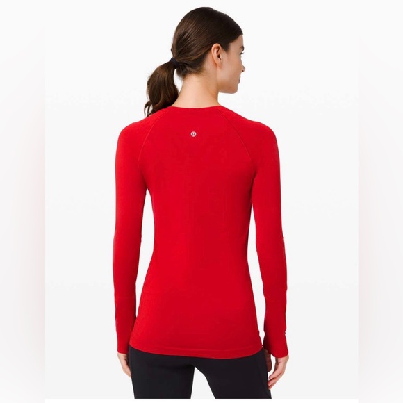 Lululemon Swiftly Tech Long Sleeve 2.0 - Women's Red Long Sleeve Top size 6 - Picture 5 of 16